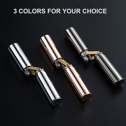 YODOOLTLY 2 في 1 ولاعة شعلة كلاسيكية الكيروسين ولاعات USB قابلة لإعادة الشحن، أداة تدخين أسطوانية صغيرة مقاومة للرياح للرجال مجموعة هدية (أسود) in Kuwait