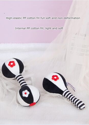 ألعاب خشخيشات للأطفال خشخيشات محشوة، قطعتان من ألعاب الأطفال الرضع الخشخيشة الناعمة من عمر 0 ​​إلى 3 أشهر ألعاب قبضة اليد التنموية المبكرة للرضع حديثي الولادة والبنات والأولاد هدية (ألعاب خشخيشات الأطفال) in Kuwait