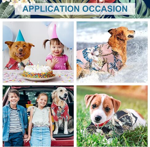 Whaline 3 قطع قمصان كلب هاواي من الشيفون المسامي، قماش صيفي للكلاب، نمط شجرة جوز الهند والأناناس، ملابس حيوانات أليفة للشاطئ بأكمام قصيرة للكلاب الكبيرة (أحمر، أزرق داكن، وردي)، 5XL in Kuwait