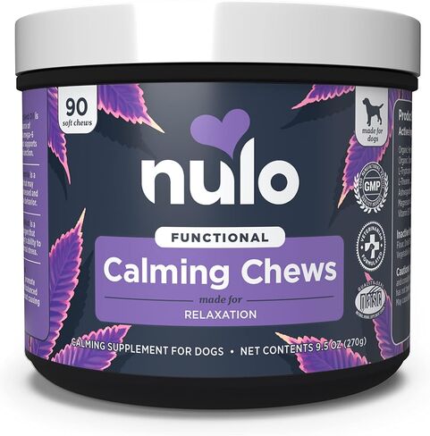 مكمل Nulo الوظيفي المهدئ للكلاب، مصنوع من بذور القنب العضوية وجذور أشواغاندا، يساعد على تقليل إجهاد الكلاب ويعزز السلوك المتوازن، 90 مضغًا ناعمًا in Kuwait