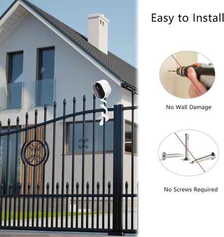 TEKCAM Flexible Twist Mount Compatible with Arlo Pro 2/Pro3/Pro4, Arlo Ultra 2 Outdoor Indoor Twist Mount Bracket Camera Adjustable Holder Attach Your Camera Wherever with No Tools, 2 Pack, White in Kuwait