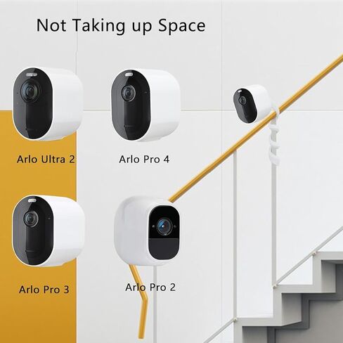 TEKCAM Flexible Twist Mount Compatible with Arlo Pro 2/Pro3/Pro4, Arlo Ultra 2 Outdoor Indoor Twist Mount Bracket Camera Adjustable Holder Attach Your Camera Wherever with No Tools, 2 Pack, White in Kuwait