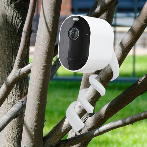 TEKCAM Flexible Twist Mount Compatible with Arlo Pro 2/Pro3/Pro4, Arlo Ultra 2 Outdoor Indoor Twist Mount Bracket Camera Adjustable Holder Attach Your Camera Wherever with No Tools, 2 Pack, White in Kuwait