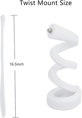 TEKCAM Flexible Twist Mount Compatible with Arlo Pro 2/Pro3/Pro4, Arlo Ultra 2 Outdoor Indoor Twist Mount Bracket Camera Adjustable Holder Attach Your Camera Wherever with No Tools, 2 Pack, White in Kuwait