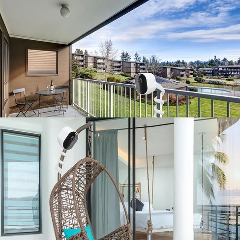 TEKCAM Flexible Twist Mount Compatible with Arlo Pro 2/Pro3/Pro4, Arlo Ultra 2 Outdoor Indoor Twist Mount Bracket Camera Adjustable Holder Attach Your Camera Wherever with No Tools, 2 Pack, White in Kuwait