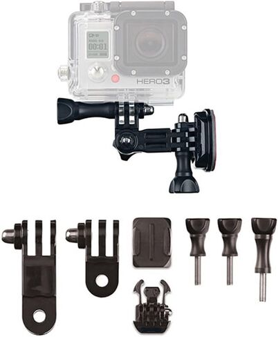 Action Mount Helmet with 3-Way Pivots for Popular Sports Camera, or other Action Mount products. Flat & Curved. in Kuwait