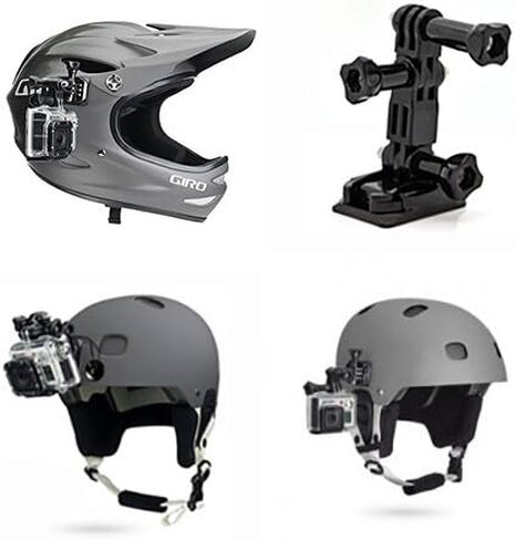 Action Mount Helmet with 3-Way Pivots for Popular Sports Camera, or other Action Mount products. Flat & Curved. in Kuwait