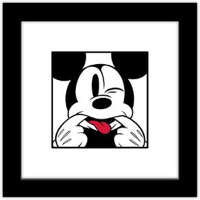 Trends International Gallery Pops Disney Mickey Mouse - Mickey Expressions - Funny Face Wall Art Wall Poster, 12" x 12", Black Framed Version in Kuwait