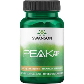 Swanson Maximum Strength Peak ATP-Natural Supplement Promoting Cellular Energy Support-Supports Physical Performance and Promotes Healthy Blood Flow Support-(30 Veggie Capsules, 400mg Each) 1 Pack in Saudi Arabia