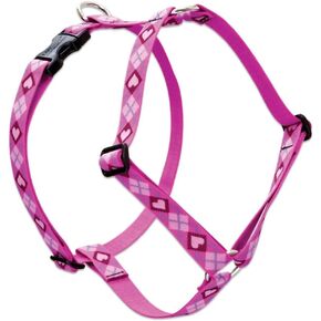 LupinePet Originals 1" Puppy Love 24-38" Adjustable Roman Dog Harness for Large Dogs