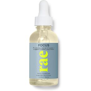 راي قطرات تركيز صحية - مكمل غذائي لدعم المزاج لتعزيز تركيزك الطبيعي مع جابا والثيانين والمغنيسيوم والفوسفاتيديل سيرين - نباتي وغير معدل وراثيا وخالي من الغلوتين - 2 اونصة سائلة (30 حصة) in Kuwait