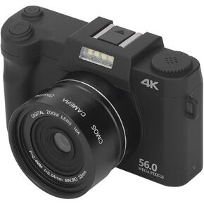 4K Digital Camera for Photography and Video, Auto Focus Anti-Vibration, 56MP Vlogging Camera with 3 Screen, Compact Camera with Flash, Zoom Travel Camera in Kuwait