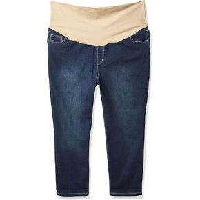 Three Seasons Maternity Women's Maternity Plus Size Cuffed Denim Ankle Jean