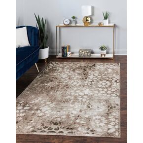 Unique Loom Sofia Collection Area Rug - Larvotto (8' Square, Dark Gray/ Ivory) in Kuwait