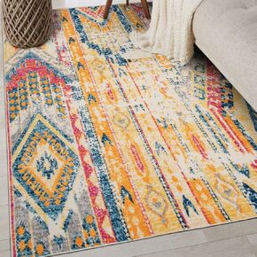 Rugshop Sky Collection Bohemian Runner Rug 2' x 7' Multi in Kuwait