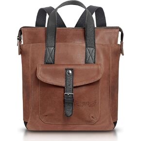 فن جلد أورنا | حقيبة ظهر جلدية للاستخدام اليومي من ميني سوان للنساء. حقيبة نسائية عملية وأنيقة وواسعة. جلد حقيقي في حقيبة ظهر أنيقة وتصميم معاصر (بني) in Kuwait