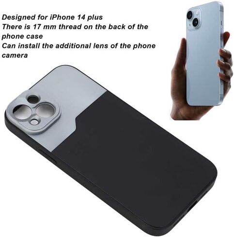 حافظة هاتف مع واجهة PC مترابطة مقاس 17 مم وغطاء حماية للهاتف من الألومنيوم لهاتف iPhone 14 Plus مقاوم للصدمات in Saudi Arabia
