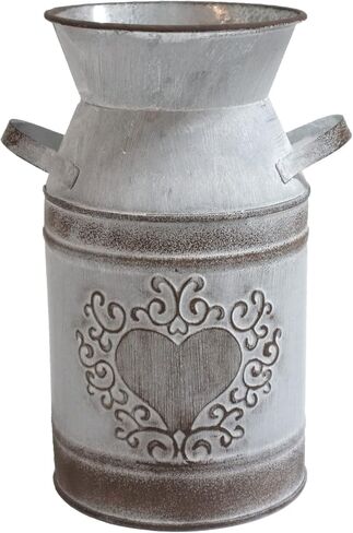 مزهرية HIDERLYS عالية الزخرفة مقاس 7.5 سم مع لمسة نهائية فريدة من نوعها على شكل قلب، لمسة نهائية مجلفنة - مزينة بديكور ريفي لغرفة المعيشة والمطبخ وغرفة النوم والمكتب in Kuwait