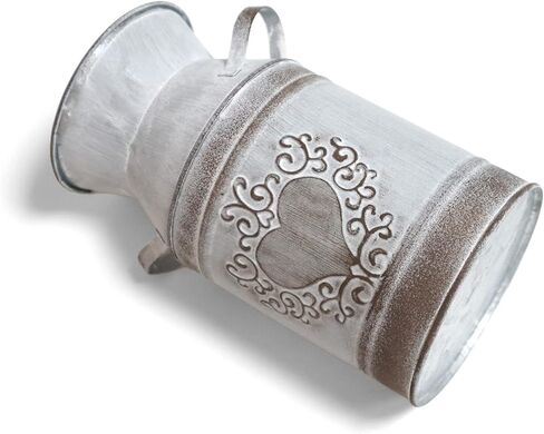 مزهرية HIDERLYS عالية الزخرفة مقاس 7.5 سم مع لمسة نهائية فريدة من نوعها على شكل قلب، لمسة نهائية مجلفنة - مزينة بديكور ريفي لغرفة المعيشة والمطبخ وغرفة النوم والمكتب in Kuwait