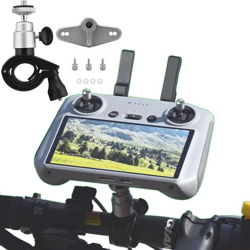 Honlyn Metal Bicycle Mount Bracket Compatible with DJI Mini 4 Pro Remote Control/Gopro/DJI Osmo Action 2 3 Riding Expansion 1/4 Adapter Base,Compatible with DJI rc Bike Mount in Saudi Arabia