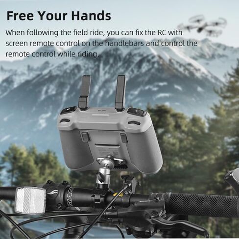 Honlyn Metal Bicycle Mount Bracket Compatible with DJI Mini 4 Pro Remote Control/Gopro/DJI Osmo Action 2 3 Riding Expansion 1/4 Adapter Base,Compatible with DJI rc Bike Mount in Saudi Arabia