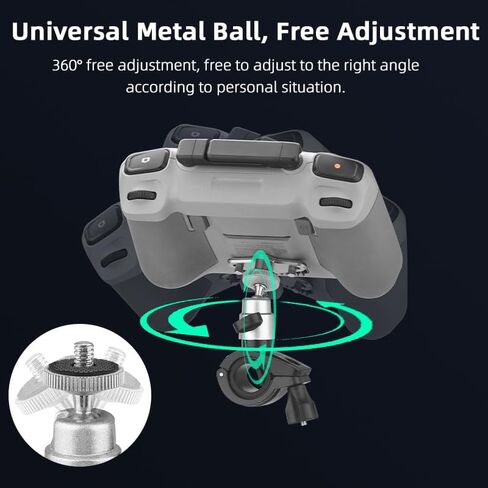 Honlyn Metal Bicycle Mount Bracket Compatible with DJI Mini 4 Pro Remote Control/Gopro/DJI Osmo Action 2 3 Riding Expansion 1/4 Adapter Base,Compatible with DJI rc Bike Mount in Saudi Arabia