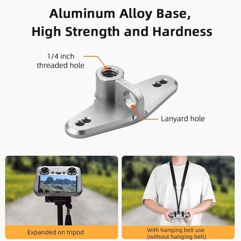 Honlyn Metal Bicycle Mount Bracket Compatible with DJI Mini 4 Pro Remote Control/Gopro/DJI Osmo Action 2 3 Riding Expansion 1/4 Adapter Base,Compatible with DJI rc Bike Mount in Saudi Arabia