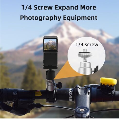 Honlyn Metal Bicycle Mount Bracket Compatible with DJI Mini 4 Pro Remote Control/Gopro/DJI Osmo Action 2 3 Riding Expansion 1/4 Adapter Base,Compatible with DJI rc Bike Mount in Saudi Arabia