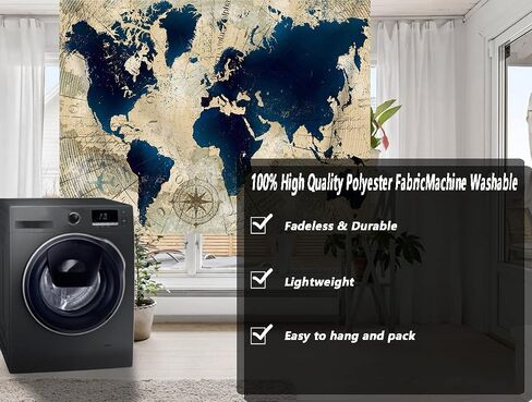 YANR Vintage World Map Tapestry Wall Hanging World Map Wall Art Poster Tapestries Old Nordic Style Large Map Of The World Map Mural Room Decor For Bedroom Aesthetic…,130cm x 150cm(51 x 59inches) in Saudi Arabia