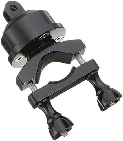 Hooshion Extendable Professional Aluminum 360 Degree Swivel Rotating Helmet Self Mount Adapter Handlebar Bike Mount for Gopro Camera Sports Camera in Saudi Arabia