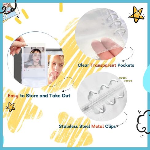 Kpop Photocard Binder، PVC مجاني Kpop Photocard حامل كتاب A5 Kpop Photocard Binder، 160 جيبًا بسعة كبيرة A5 6 حلقات Kpop Photo Card Binder ألبوم Photocard، Kpop Binder Album Collect Book in Kuwait