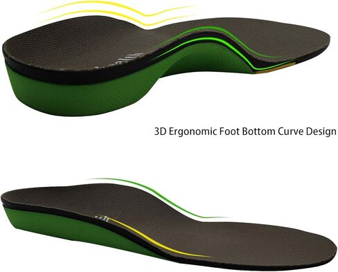 Orthotic Insoles Inserts High Arch Support and Deep Heel Cup for Plantar Fasciitis, Flat Feet, Over-Pronation, Heel Pain Relief, Lightweight & Shock Absorbing Replacement Insole for Men and Women in Kuwait