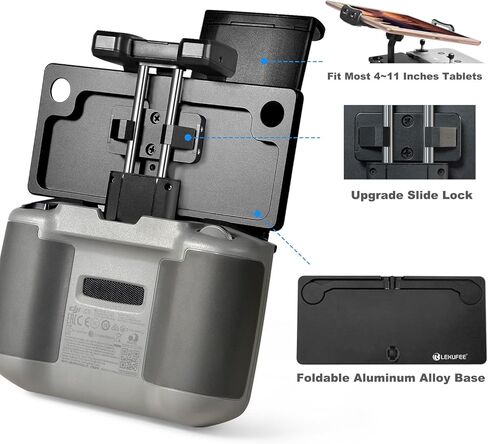 ليكوفي حامل تابلت الومنيوم خفيف الوزن قابل للطي مع قفل منزلق متوافق مع دي جيه اي ميني 3/دي جيه اي مافيك 3/مافيك ميني 2/1/ميني اس اي/مافيك اير 2S/2/مافيك 2 برو/مافيك برو/مافيك اير/دي جيه اي in Kuwait