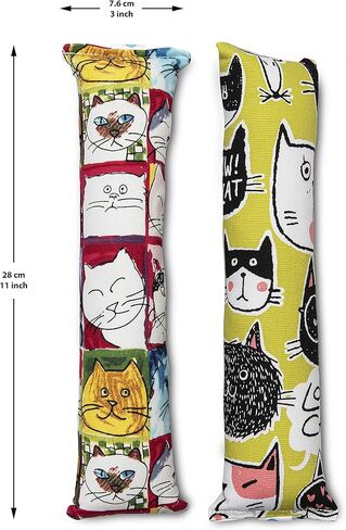 واي في بوينت لعبة عصا ركل للقطط مقاس 11 انش مع النعناع البري - عبوة من قطعتين - مادة قماشية متينة - قطن غير قابل للازالة والنعناع البري - بدون حشو - كاملة مع 5 كرات مجعدة in Kuwait