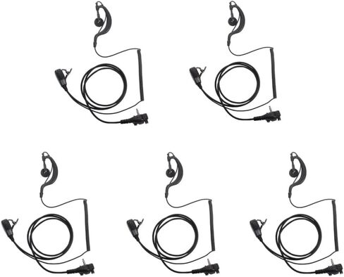 Sarcia 5 Pack V-261 Earpiece Headset MIC PTT for Motorola Yaesu Vertex Standard EVX-261 VX-230 VX-231 VX-298 VX-350 VX-351 VX-180 EVX-531 Two Way Radio with G Shape Design in Saudi Arabia