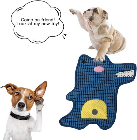Laifug No Stuffing Squeaky Dog Toy, Tough Plush Dog Toy Mat Reinforced Seams, Interactive Dog Toys Reduce Anxiety in Kuwait