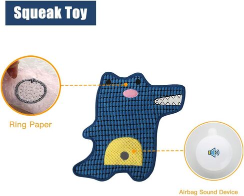 Laifug No Stuffing Squeaky Dog Toy, Tough Plush Dog Toy Mat Reinforced Seams, Interactive Dog Toys Reduce Anxiety in Kuwait