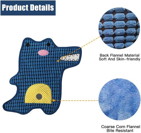 Laifug No Stuffing Squeaky Dog Toy, Tough Plush Dog Toy Mat Reinforced Seams, Interactive Dog Toys Reduce Anxiety in Kuwait