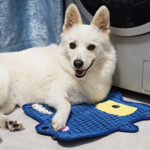 Laifug No Stuffing Squeaky Dog Toy, Tough Plush Dog Toy Mat Reinforced Seams, Interactive Dog Toys Reduce Anxiety in Kuwait