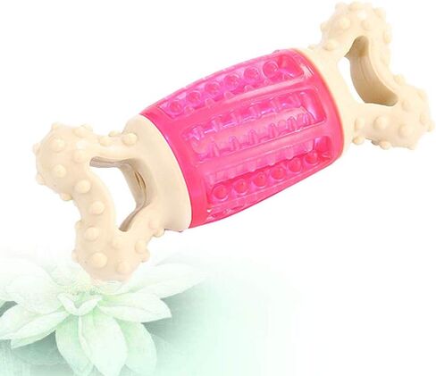 1Pc Little Dog Face Pattern Bone Shape Pet Dog Toys Cartoon Sound Squeaky Toys Chew Bite Toy Pet Supplies (Pink)- Pet Squeaky in Kuwait