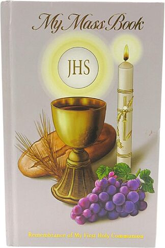 Light of Christ First Communion Satin Purse Set for Girls, Includes Mass Prayer Book, Rosary and Pouch, Scapular, and Lapel Pin, Gifts and Keepsakes for Young Women, Communicant Starter Pack, 6 Pieces in Saudi Arabia