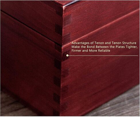 Large Vintage Wooden Storage Box with Hinged Lid Decorative Wood Jewelry Makeup Tea Stash Boxes Organize all Your Parts storage（Maroon-Stained）(Blank no picture) in Saudi Arabia