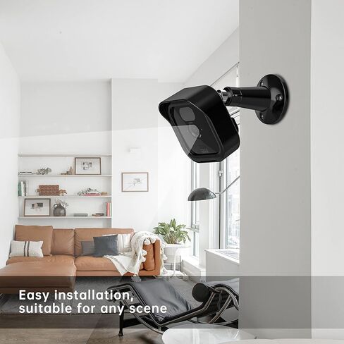 5 عبوات من حامل الكاميرا الطرفية الخارجية، حامل الكاميرا الطرفية على الحائط 360 درجة، حافظة واقية قابلة للتعديل، ملحقات قاعدة تثبيت لنظام الكاميرا الوامضة، أسود in Kuwait