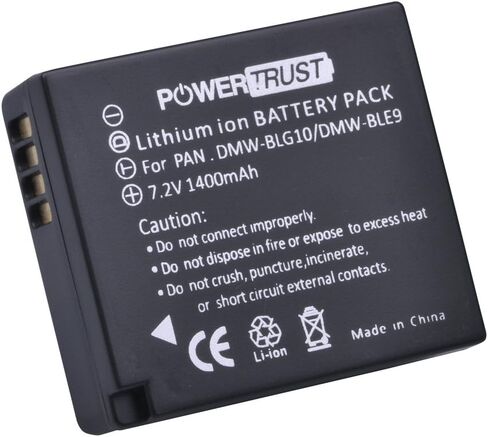 PowerTrust 3-Pack DMW-BLG10 DMW-BLE9 Replacement Battery and Dual USB Charger for Panasonic DMW-BLE9, DMW-BLG10 and Panasonic Lumix DMC-GF3, DMC-GF5, DMC-GF6, DMC-GX7, DMC-GX85, DMC-LX100, DMC-ZS60 in Kuwait