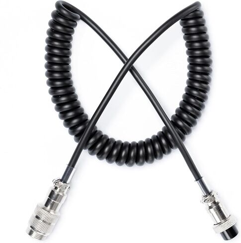 Fumei 4 Pin Mic Extension Cable 1.8M Durable Coiled Cable Compatible with Cobra Uniden CB HAM Radio in Saudi Arabia