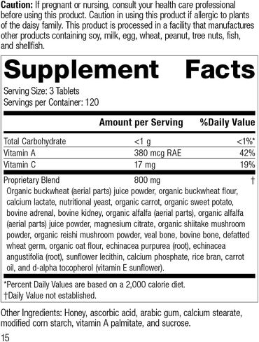 Standard Process Cataplex A-C-P Heart Health, Gum Health, Immune Support, and Vascular Supplement with Vitamin C, Magnesium Citrate, Nutritional Yeast, Vitamin A, Reishi Mushroom Powder - 180 Tablets in Saudi Arabia