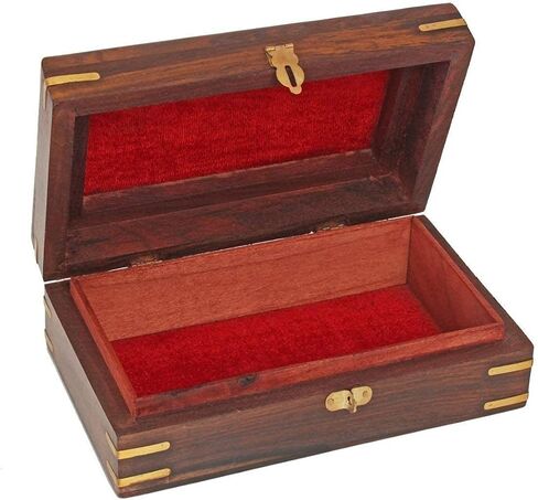 ARTISENIA Father's Day Gifts Wooden Jewellery Keepsake Storage Box with Hand Carved Elephant Design Decorative Jewelry Storage Organizer Box Gifts in Saudi Arabia