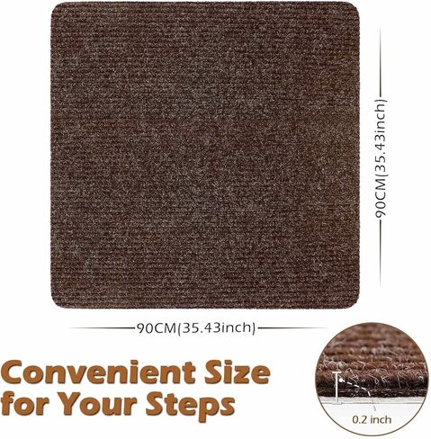 Seloom Indoor Door Mat, Front Door Rug Non-Slip Durable Self-Adhesive Doormat Resist Dirt Entrance Rug Inside Floor Landing Mats Machine Washable -24" X 36", Brown in Kuwait
