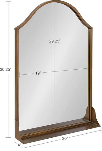 Kate and Laurel Gramera Arch Wall Mirror, 20x30, Gold in Kuwait