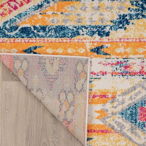 Rugshop Sky Collection Bohemian Runner Rug 2' x 7' Multi in Kuwait